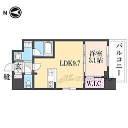 SOLTERRACEOSAKAEASTGATE 1LDKの間取図画像