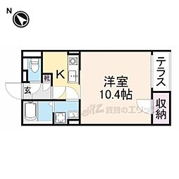 レオネクスト長尾台 1Kの間取図画像