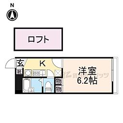 レオパレスJ&S 1Kの間取図画像