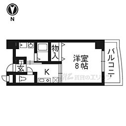 サンリットTK 1Kの間取図画像