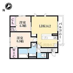 BelleVille高城 2LDKの間取図画像