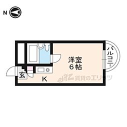ラ・フェスタ牧野 ワンルームの間取図画像