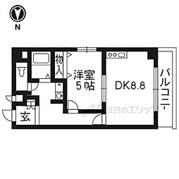 M'プラザ津田駅前12番館 1DKの間取図画像