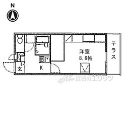 レオパレスサンシャイン・ザコア 1Kの間取図画像