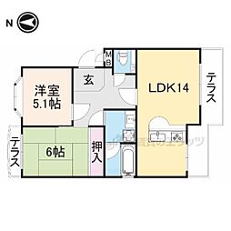 ドミシル並川 2LDKの間取図画像
