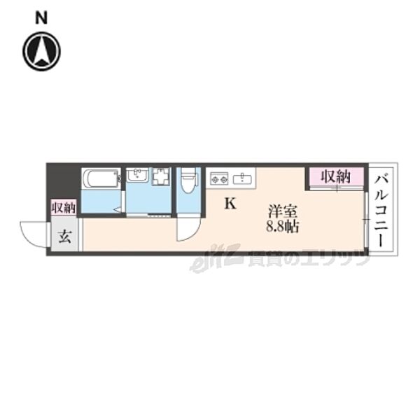 JOB-II号館 202｜大阪府枚方市渚元町(賃貸アパート1R・2階・23.52㎡)の写真 その2