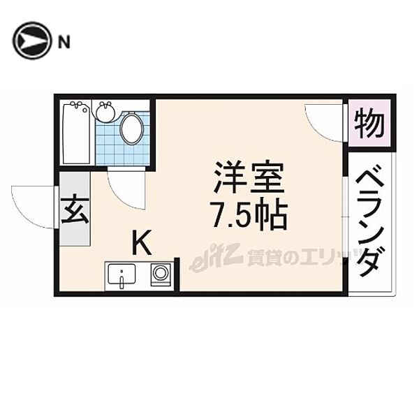 香里グリーンハイツ 305｜大阪府寝屋川市香里新町(賃貸アパート1R・3階・16.00㎡)の写真 その2