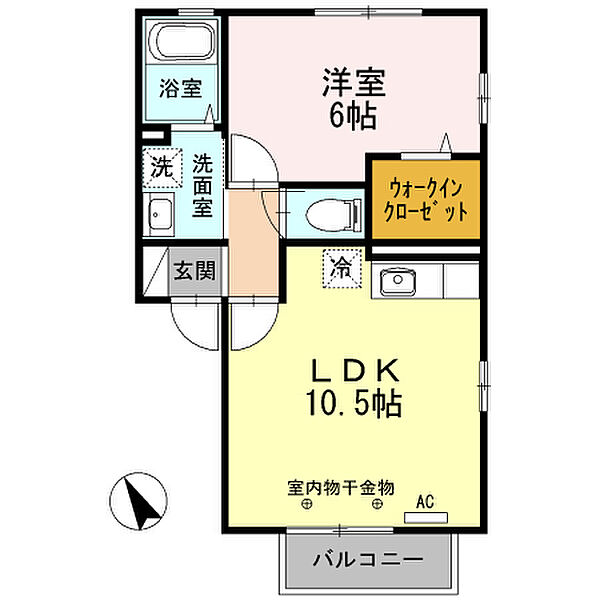 東京都八王子市小宮町(賃貸アパート1LDK・2階・40.29㎡)の写真 その2