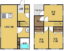 ライラック通り 3 ｜ 滋賀県彦根市平田町290-1（賃貸一戸建3LDK・1階・82.50㎡） その2