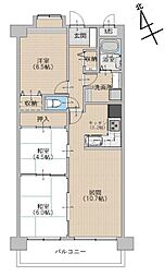 コスモ初芝 3LDKの間取図画像
