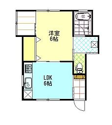 ルミエール伊勢堂 1DKの間取図画像