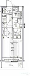 THEPREMIUMCUBEGOSAKI 1Kの間取図画像