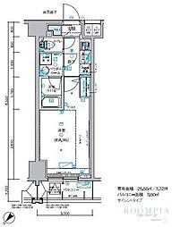 メインステージ小竹向原 1Kの間取図画像