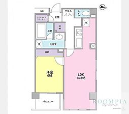 KDXレジデンス成城 1LDKの間取図画像
