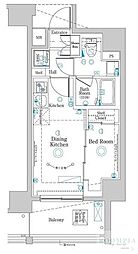 Raffistar中野本町 1DKの間取図画像