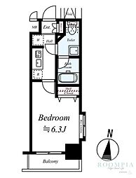 プレール・ドゥーク目白アベニュー 1Kの間取図画像