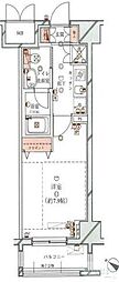 ライジングプレイス浅草参番館 1Kの間取図画像