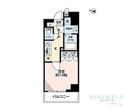 プレール・ドゥーク板橋舟渡 1Kの間取図画像