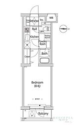 カーサスプレンディッド新中野 1Kの間取図画像