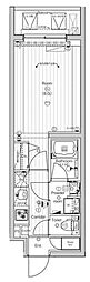 PREMIUMCUBE東中野 1Kの間取図画像