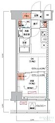 ハーモニーレジデンス新宿早稲田ザ・ガーデン 1DKの間取図画像