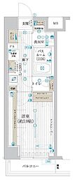 フュージョナル浮間舟渡 1Kの間取図画像