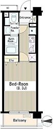 クラッサ中野 1Kの間取図画像
