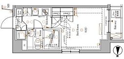 AXAS森下Sta. 1Kの間取図画像