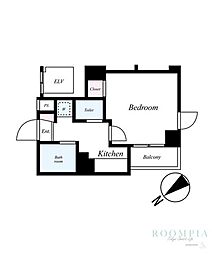 スカイコート目白台 1Kの間取図画像