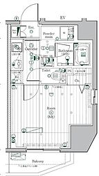 PREMIUMCUBE駒込 1Kの間取図画像