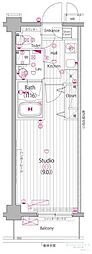 ガーラ・ヒルズ新宿 1Kの間取図画像