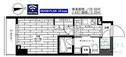 ステージグランデ新御徒町アジールコート 1Kの間取図画像