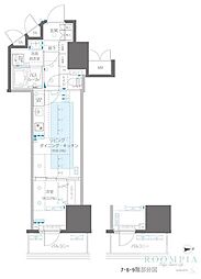 ZOOM信濃町 1LDKの間取図画像