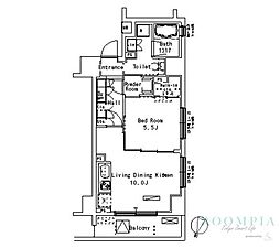 パークアクシス方南町 1LDKの間取図画像