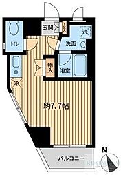 神楽坂フラッツ ワンルームの間取図画像