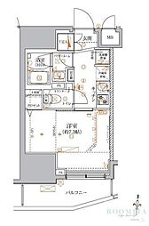 クレイシア入谷竜泉 1Kの間取図画像