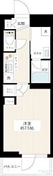 ジュイールパルフェ西新井 1Kの間取図画像