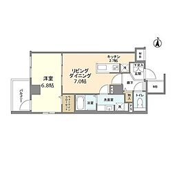 コスモグランス東日暮里 1LDKの間取図画像