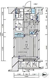 MAINSTAGE板橋EAST ワンルームの間取図画像