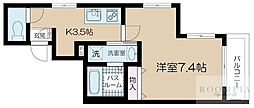 アルム西新宿 1Kの間取図画像