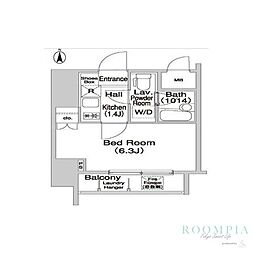 コンフォリア押上 1Kの間取図画像