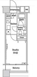ファーストリアルタワー新宿 1Kの間取図画像