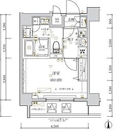 ARCOBALENOKAMEIDO 1Kの間取図画像