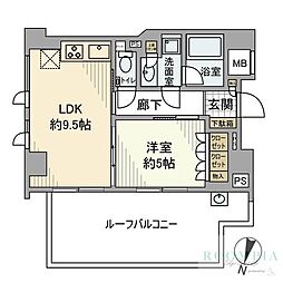 ディアナコート用賀翠景 1LDKの間取図画像