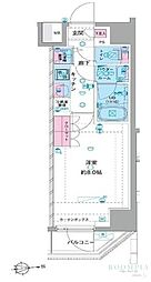 ジェノヴィア鷺ノ宮スカイガーデン 1Kの間取図画像