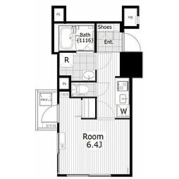 コスモ門前仲町 1Kの間取図画像