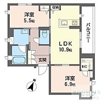 エスポワール南麻布 402 ｜ 東京都港区南麻布１丁目13-6（賃貸マンション2LDK・4階・56.26㎡） その2