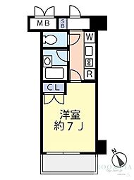 グランヴァン阿佐ヶ谷II 3階1Kの間取り