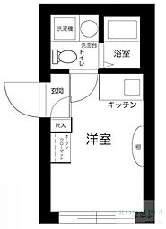 京王線 笹塚駅 徒歩7分の賃貸マンション 3階ワンルームの間取り