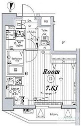 メイクスデザイン新宿落合 3階1Kの間取り